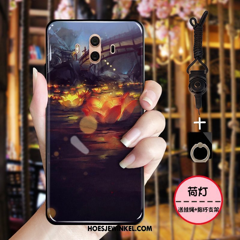 Huawei Mate 10 Hoesje All Inclusive Chinese Stijl Mobiele Telefoon, Huawei Mate 10 Hoesje Zwart Schrobben