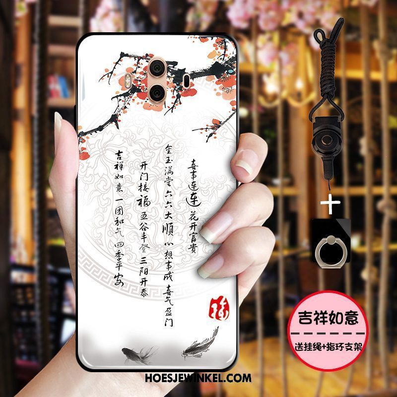 Huawei Mate 10 Hoesje All Inclusive Chinese Stijl Mobiele Telefoon, Huawei Mate 10 Hoesje Zwart Schrobben