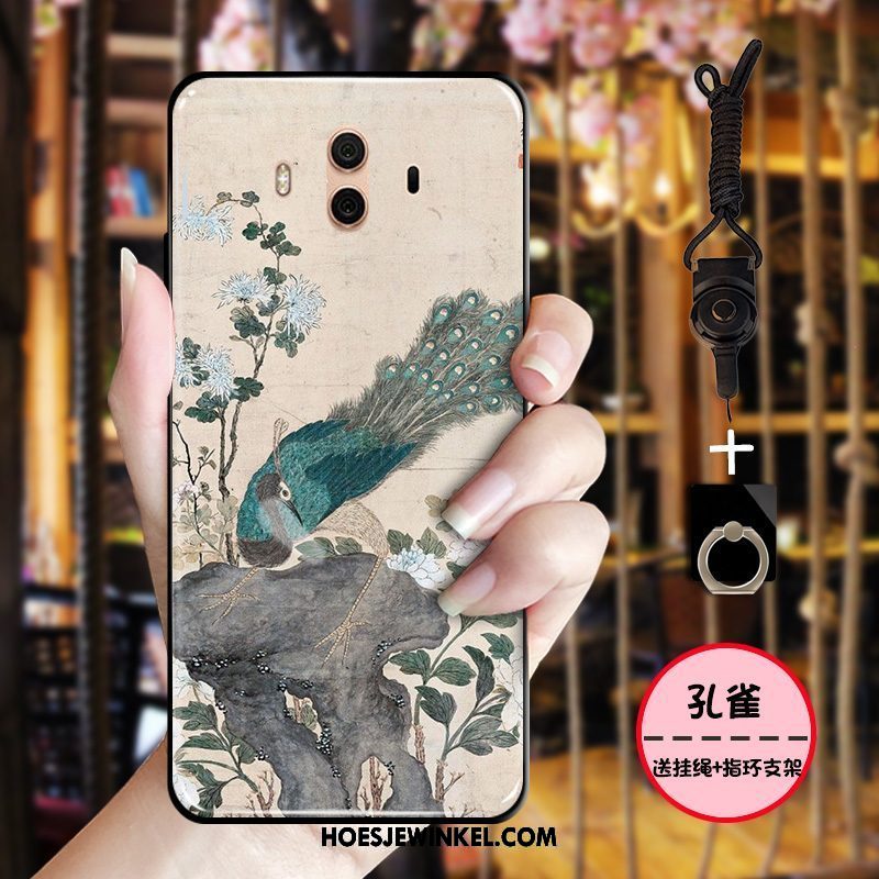 Huawei Mate 10 Hoesje All Inclusive Chinese Stijl Mobiele Telefoon, Huawei Mate 10 Hoesje Zwart Schrobben