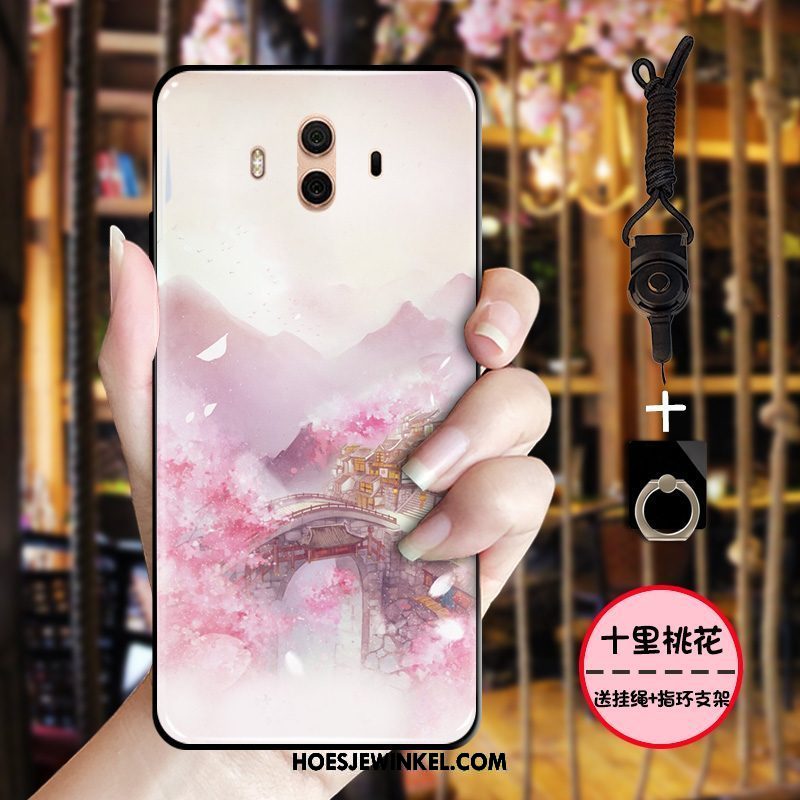Huawei Mate 10 Hoesje All Inclusive Chinese Stijl Mobiele Telefoon, Huawei Mate 10 Hoesje Zwart Schrobben