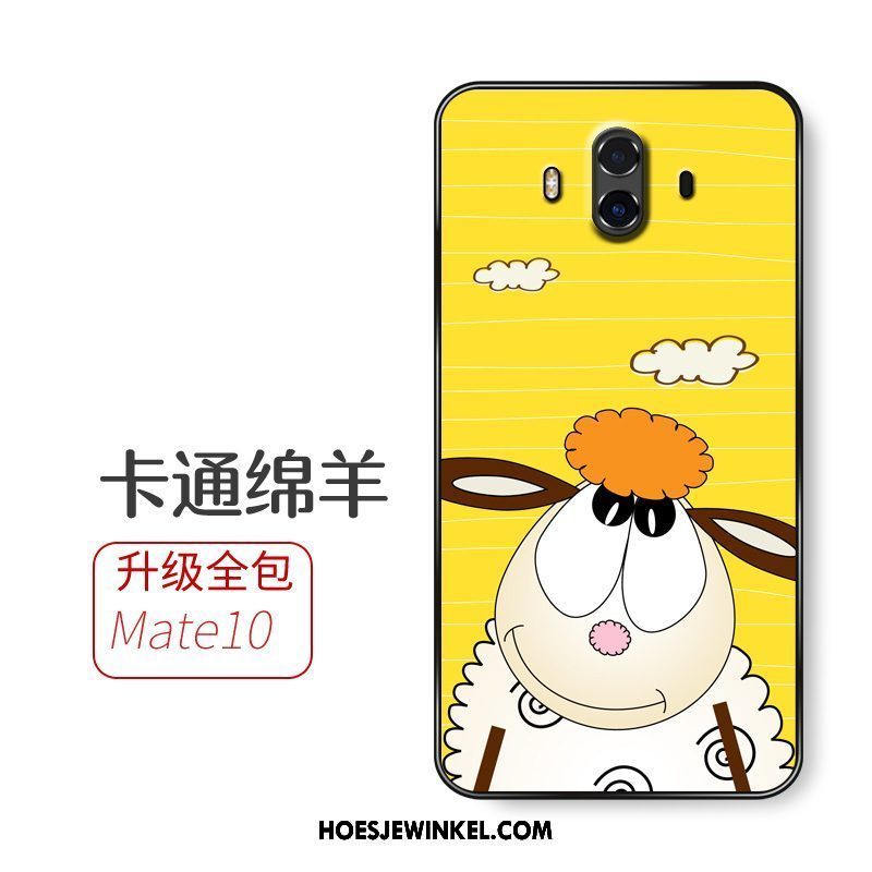 Huawei Mate 10 Hoesje Anti-fall Zacht Geel, Huawei Mate 10 Hoesje Mobiele Telefoon Hanger