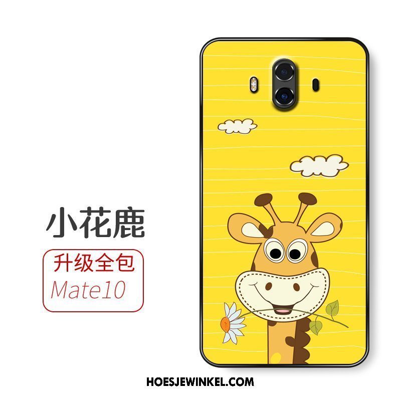 Huawei Mate 10 Hoesje Anti-fall Zacht Geel, Huawei Mate 10 Hoesje Mobiele Telefoon Hanger