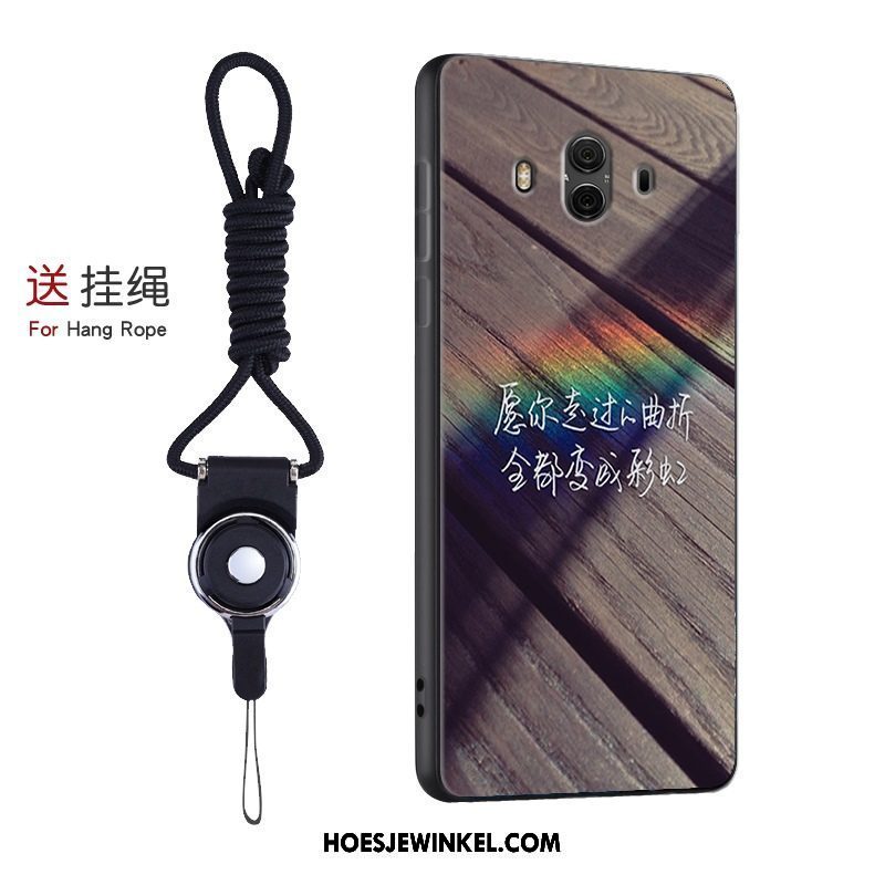 Huawei Mate 10 Hoesje Bescherming Grijs Hoes, Huawei Mate 10 Hoesje Mobiele Telefoon Opknoping Nek