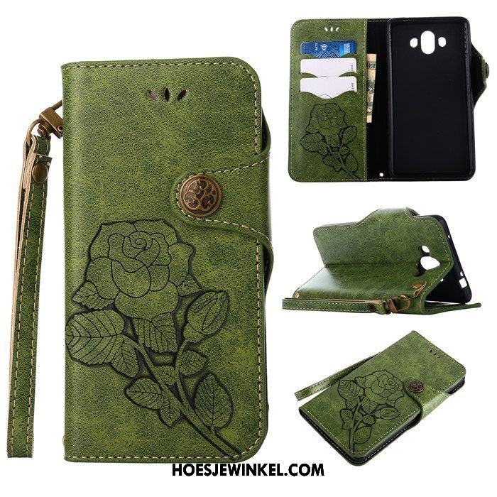Huawei Mate 10 Hoesje Bescherming Mobiele Telefoon Blauw, Huawei Mate 10 Hoesje Leren Etui Hanger