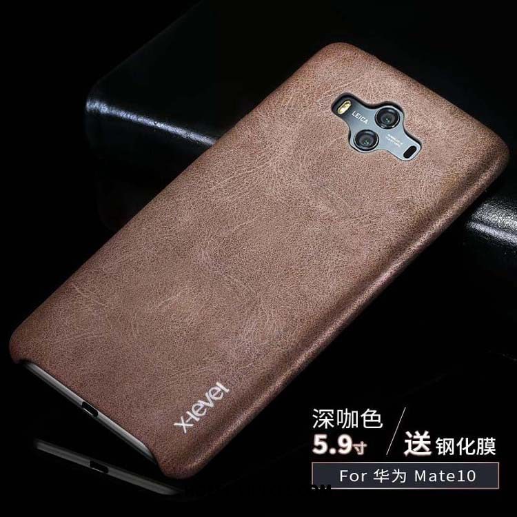 Huawei Mate 10 Hoesje Bruin Bescherming Mobiele Telefoon, Huawei Mate 10 Hoesje Anti-fall Leer