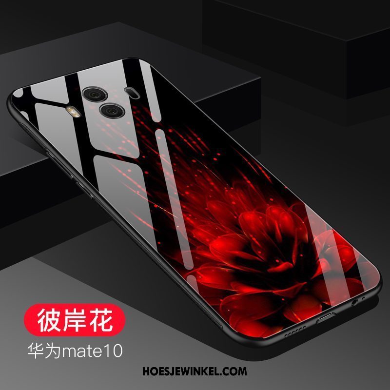 Huawei Mate 10 Hoesje Glas Hoes Rood, Huawei Mate 10 Hoesje Mobiele Telefoon Trend