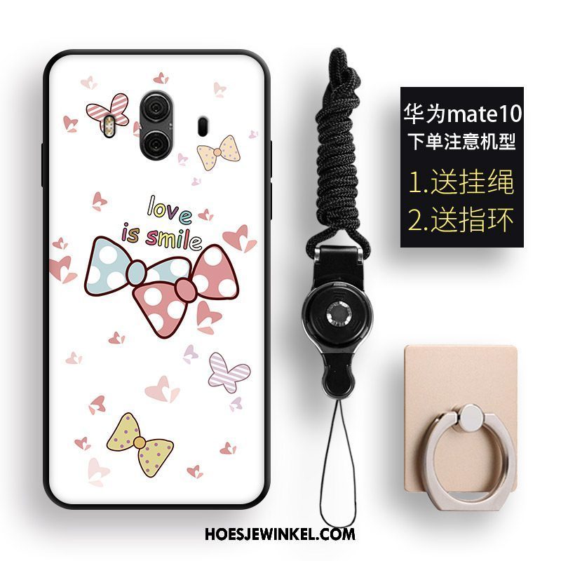 Huawei Mate 10 Hoesje Hanger Reliëf Hoes, Huawei Mate 10 Hoesje Roze Zacht