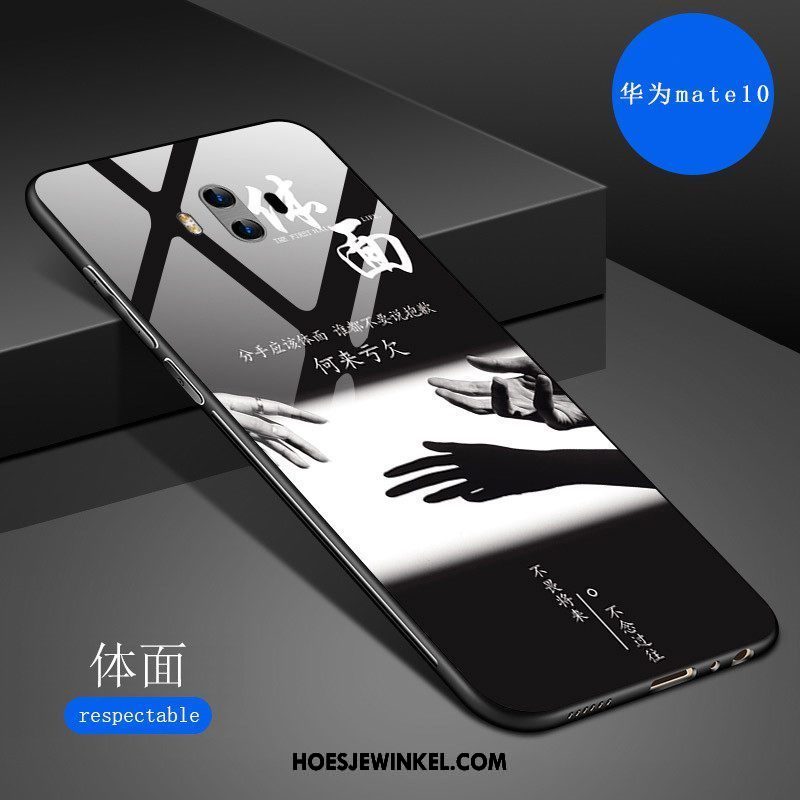 Huawei Mate 10 Hoesje Krassen Zacht Glas, Huawei Mate 10 Hoesje Anti-fall Trendy Merk