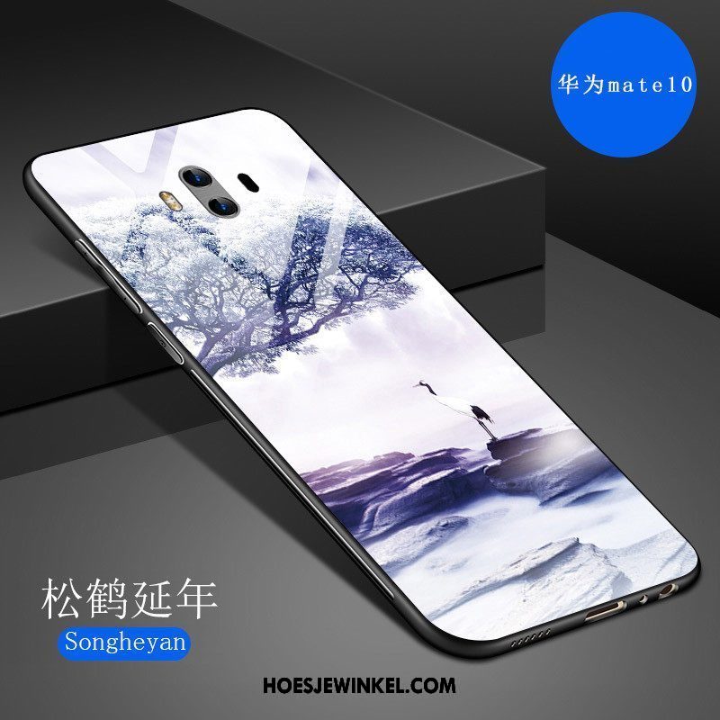 Huawei Mate 10 Hoesje Krassen Zacht Glas, Huawei Mate 10 Hoesje Anti-fall Trendy Merk