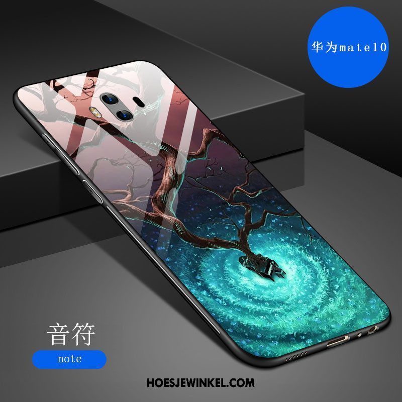 Huawei Mate 10 Hoesje Krassen Zacht Glas, Huawei Mate 10 Hoesje Anti-fall Trendy Merk