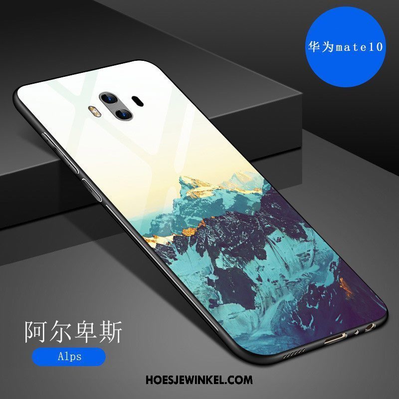 Huawei Mate 10 Hoesje Krassen Zacht Glas, Huawei Mate 10 Hoesje Anti-fall Trendy Merk