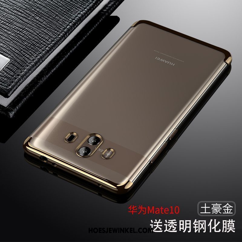 Huawei Mate 10 Hoesje Mobiele Telefoon Doorzichtig Bescherming, Huawei Mate 10 Hoesje Zacht Goud