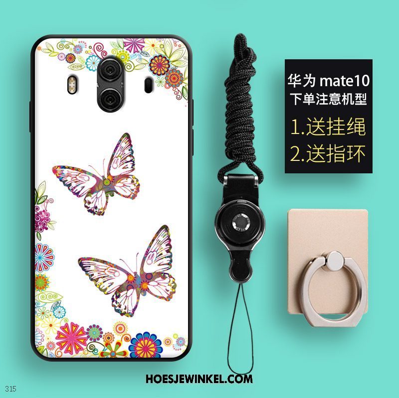 Huawei Mate 10 Hoesje Mobiele Telefoon Geschilderd Zacht, Huawei Mate 10 Hoesje Opknoping Nek Hanger