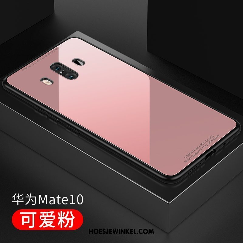Huawei Mate 10 Hoesje Mobiele Telefoon Hard Glas, Huawei Mate 10 Hoesje Rood Trend