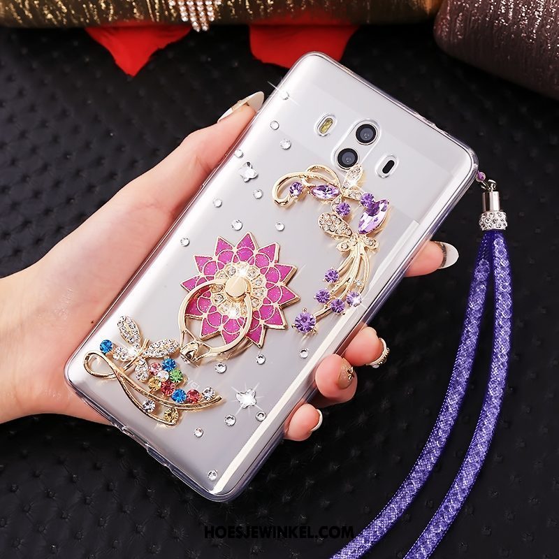 Huawei Mate 10 Hoesje Mobiele Telefoon Hemming Doorzichtig, Huawei Mate 10 Hoesje Met Strass Zacht