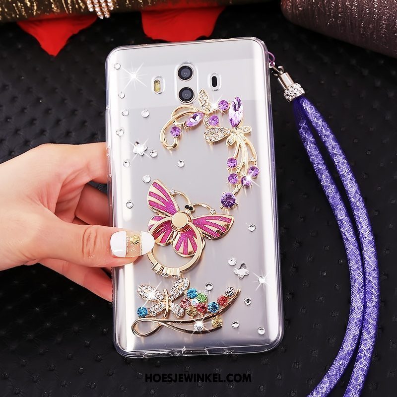 Huawei Mate 10 Hoesje Mobiele Telefoon Hemming Doorzichtig, Huawei Mate 10 Hoesje Met Strass Zacht