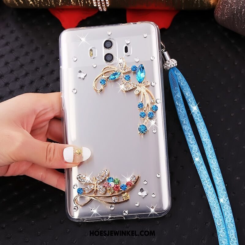 Huawei Mate 10 Hoesje Mobiele Telefoon Hemming Doorzichtig, Huawei Mate 10 Hoesje Met Strass Zacht