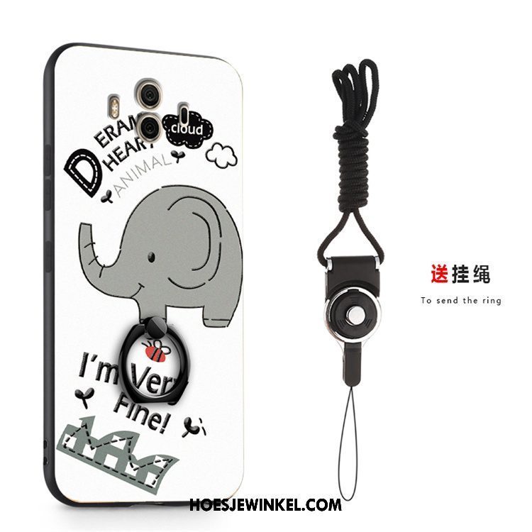 Huawei Mate 10 Hoesje Persoonlijk Reliëf Hanger, Huawei Mate 10 Hoesje Spotprent Ring