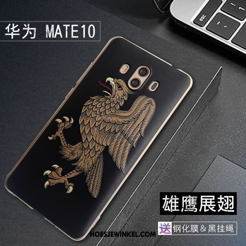 Huawei Mate 10 Hoesje Zacht Wit Reliëf, Huawei Mate 10 Hoesje Mobiele Telefoon Anti-fall