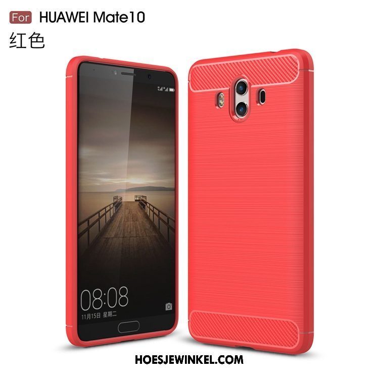 Huawei Mate 10 Hoesje Zwart Siliconen Mobiele Telefoon, Huawei Mate 10 Hoesje Hoes Anti-fall