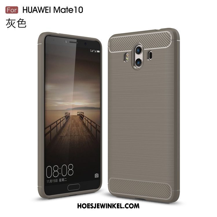 Huawei Mate 10 Hoesje Zwart Siliconen Mobiele Telefoon, Huawei Mate 10 Hoesje Hoes Anti-fall