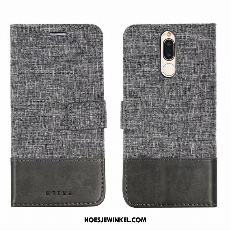 Huawei Mate 10 Lite Hoesje All Inclusive Kaart Grijs, Huawei Mate 10 Lite Hoesje Portemonnee Mobiele Telefoon