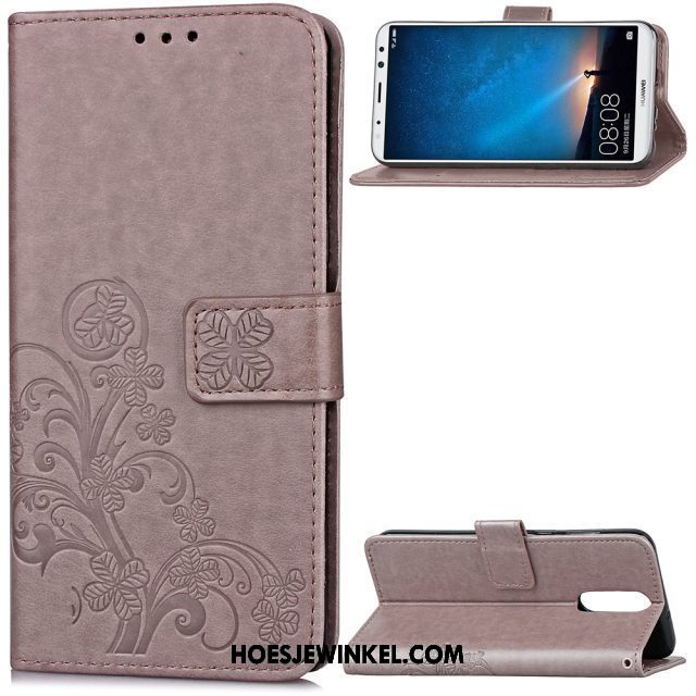 Huawei Mate 10 Lite Hoesje Folio Mobiele Telefoon Siliconen, Huawei Mate 10 Lite Hoesje Hoes Purper