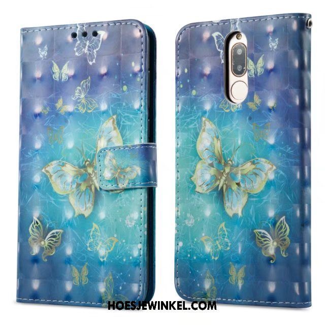 Huawei Mate 10 Lite Hoesje Hoes Leren Etui Anti-fall, Huawei Mate 10 Lite Hoesje Mobiele Telefoon Blauw