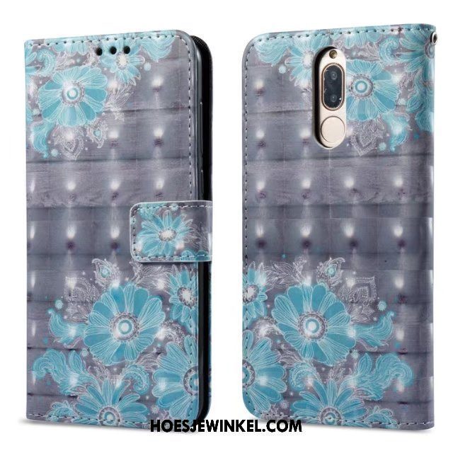 Huawei Mate 10 Lite Hoesje Hoes Leren Etui Anti-fall, Huawei Mate 10 Lite Hoesje Mobiele Telefoon Blauw