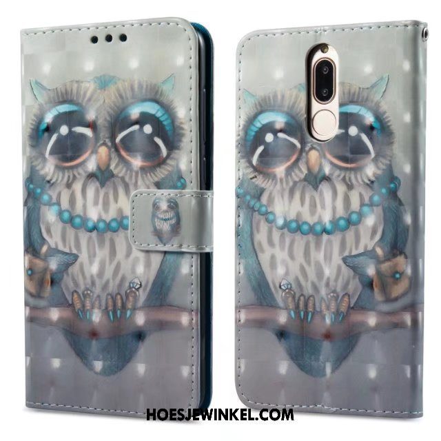 Huawei Mate 10 Lite Hoesje Hoes Leren Etui Anti-fall, Huawei Mate 10 Lite Hoesje Mobiele Telefoon Blauw