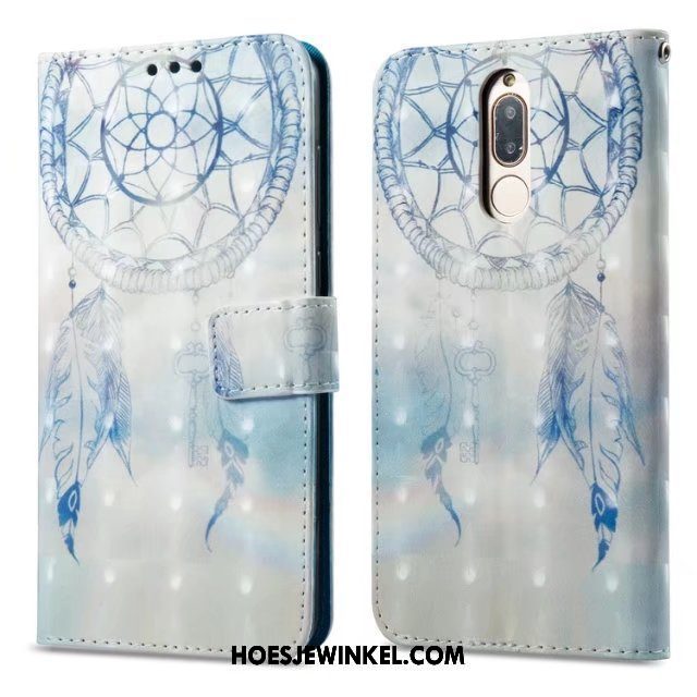 Huawei Mate 10 Lite Hoesje Hoes Leren Etui Anti-fall, Huawei Mate 10 Lite Hoesje Mobiele Telefoon Blauw