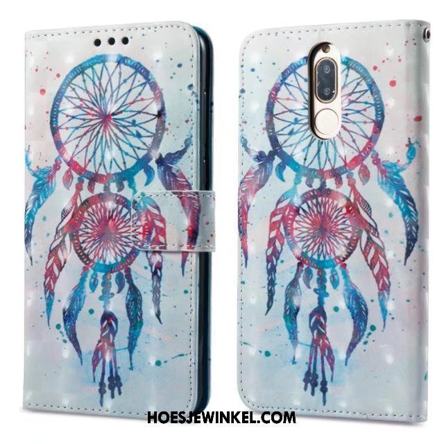 Huawei Mate 10 Lite Hoesje Hoes Leren Etui Anti-fall, Huawei Mate 10 Lite Hoesje Mobiele Telefoon Blauw