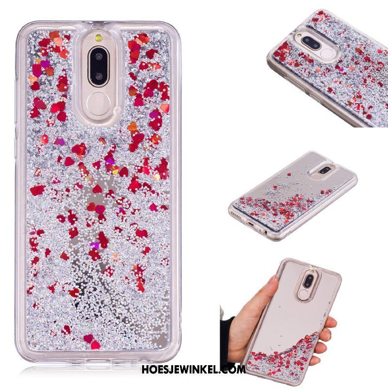 Huawei Mate 10 Lite Hoesje Mobiele Telefoon Roze Plating, Huawei Mate 10 Lite Hoesje Spiegel Geel