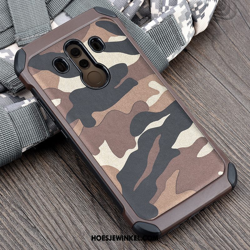 Huawei Mate 10 Pro Hoesje All Inclusive Camouflage Hoes, Huawei Mate 10 Pro Hoesje Bescherming Anti-fall Braun Sandfarben