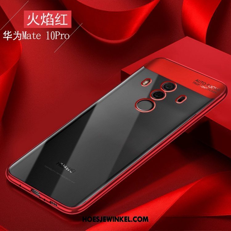 Huawei Mate 10 Pro Hoesje Anti-fall Plating Skärmskydd, Huawei Mate 10 Pro Hoesje Roze Hoes