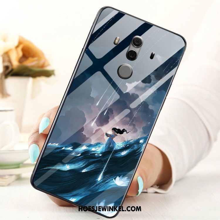 Huawei Mate 10 Pro Hoesje Blauw Glas Mobiele Telefoon, Huawei Mate 10 Pro Hoesje Hoes