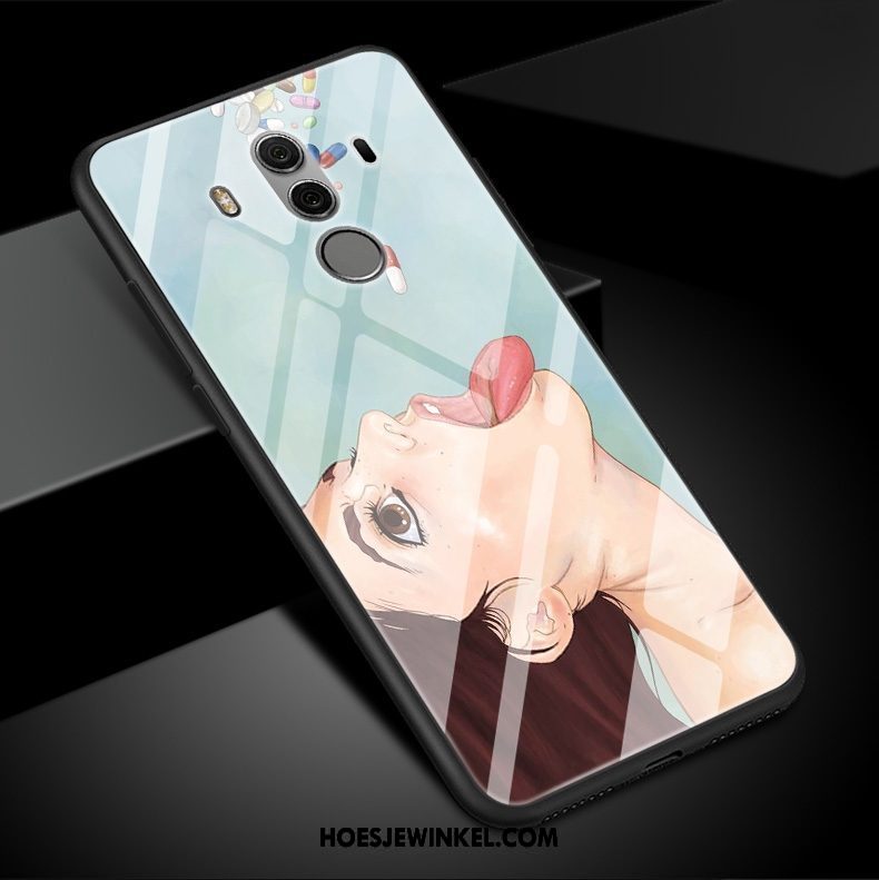 Huawei Mate 10 Pro Hoesje Glas Mobiele Telefoon Hoes, Huawei Mate 10 Pro Hoesje Blauw