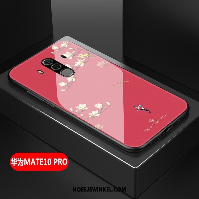 Huawei Mate 10 Pro Hoesje Glas Scheppend Kunst, Huawei Mate 10 Pro Hoesje Groen Anti-fall