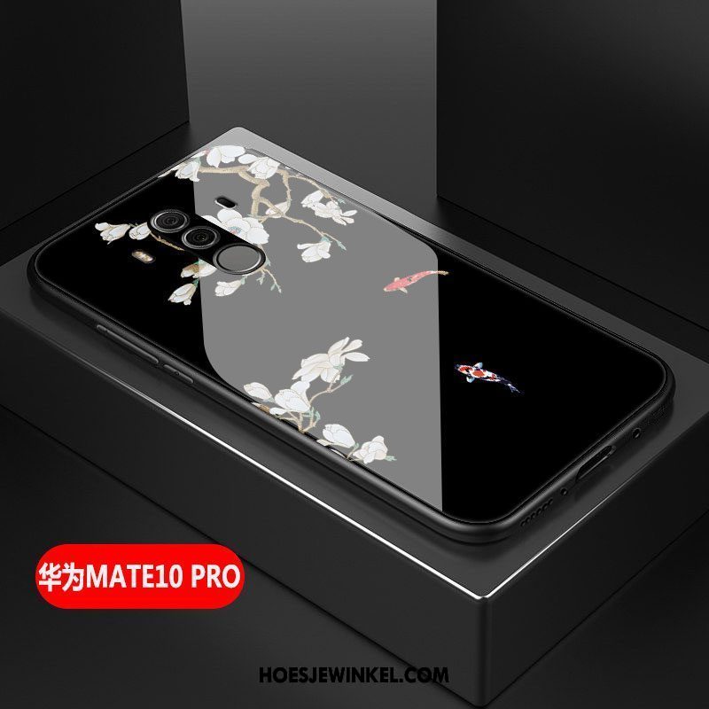 Huawei Mate 10 Pro Hoesje Glas Scheppend Kunst, Huawei Mate 10 Pro Hoesje Groen Anti-fall