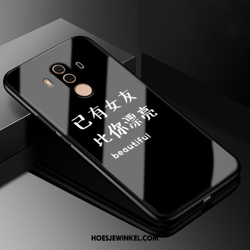 Huawei Mate 10 Pro Hoesje Hoes Anti-fall Lovers, Huawei Mate 10 Pro Hoesje Siliconen Zwart