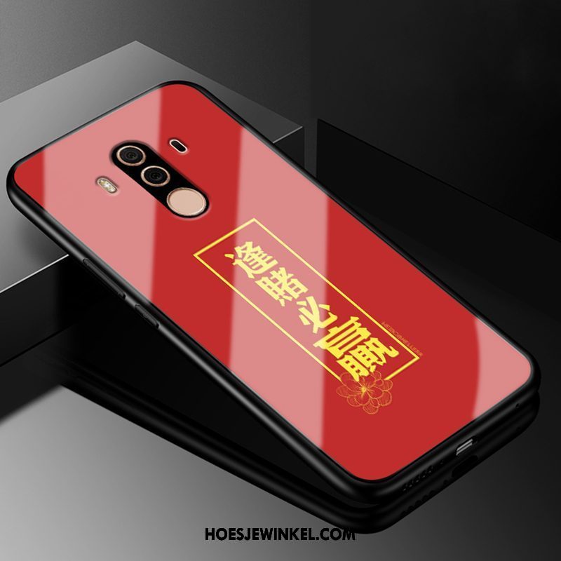 Huawei Mate 10 Pro Hoesje Hoes Anti-fall Lovers, Huawei Mate 10 Pro Hoesje Siliconen Zwart