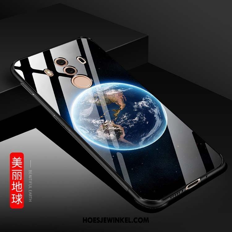 Huawei Mate 10 Pro Hoesje Hoes Gehard Glas Geel, Huawei Mate 10 Pro Hoesje Mobiele Telefoon