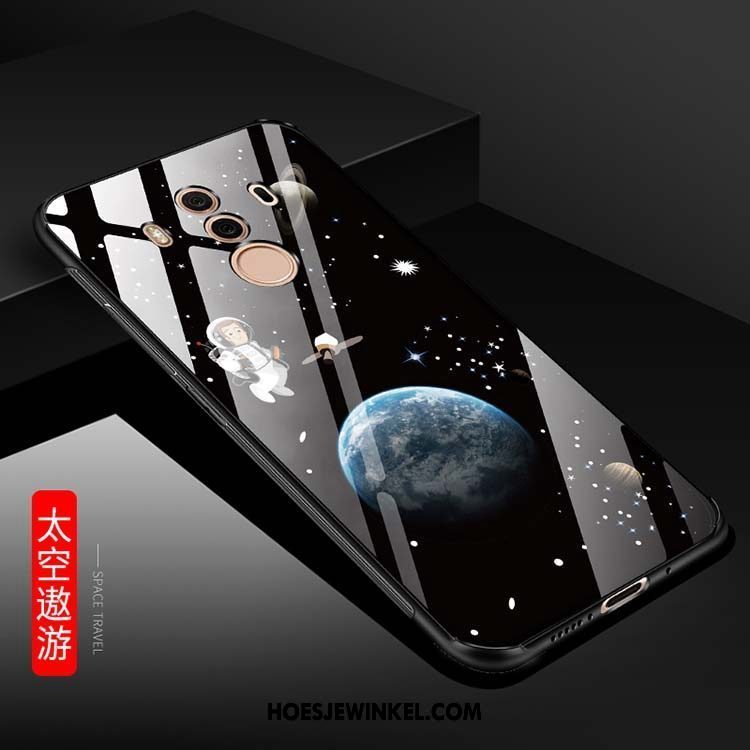 Huawei Mate 10 Pro Hoesje Hoes Gehard Glas Geel, Huawei Mate 10 Pro Hoesje Mobiele Telefoon