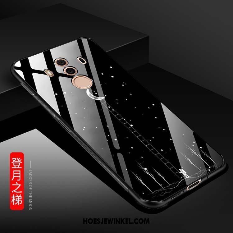 Huawei Mate 10 Pro Hoesje Hoes Gehard Glas Geel, Huawei Mate 10 Pro Hoesje Mobiele Telefoon