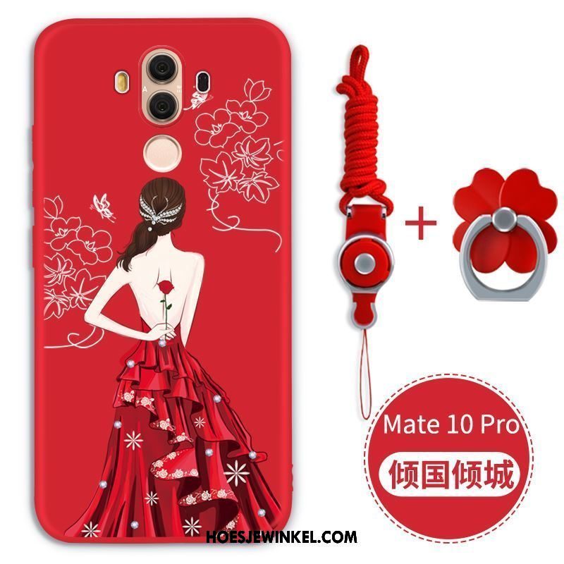 Huawei Mate 10 Pro Hoesje Mobiele Telefoon Bescherming Rood, Huawei Mate 10 Pro Hoesje Hoes Zacht