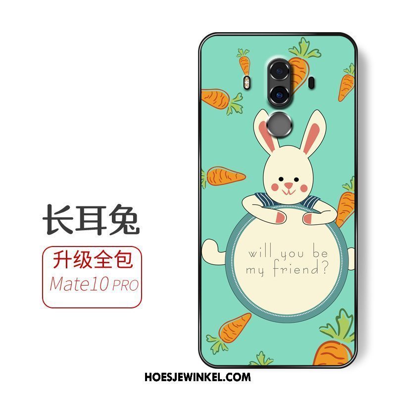 Huawei Mate 10 Pro Hoesje Mobiele Telefoon Groen Zacht, Huawei Mate 10 Pro Hoesje Anti-fall Hanger