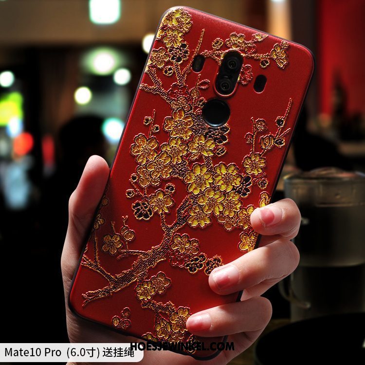 Huawei Mate 10 Pro Hoesje Reliëf Mobiele Telefoon Siliconen, Huawei Mate 10 Pro Hoesje Zacht Anti-fall