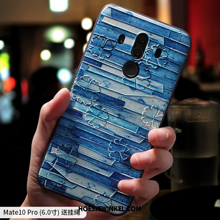 Huawei Mate 10 Pro Hoesje Rood Reliëf Mobiele Telefoon, Huawei Mate 10 Pro Hoesje Zacht Hoes