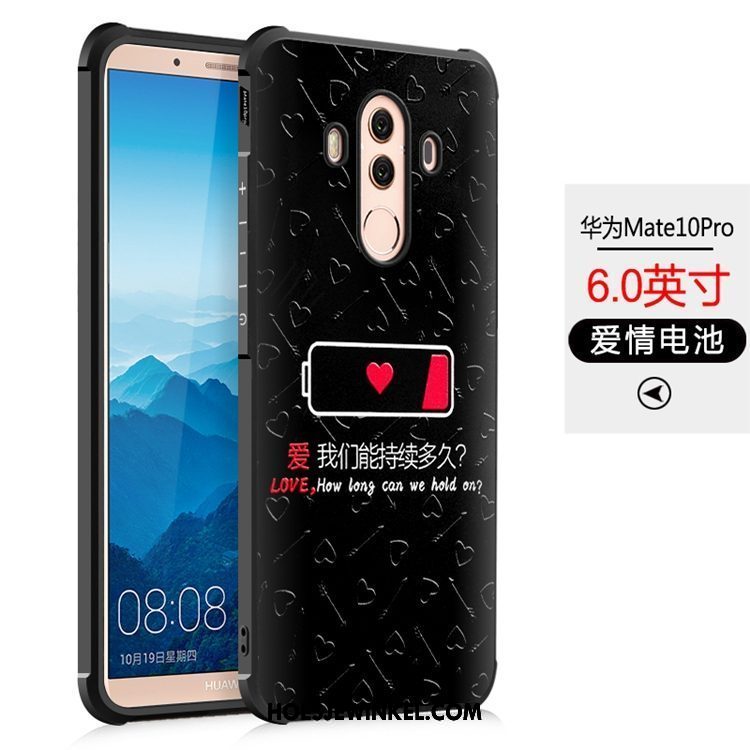 Huawei Mate 10 Pro Hoesje Zacht Mobiele Telefoon Zwart, Huawei Mate 10 Pro Hoesje Hoes Reliëf