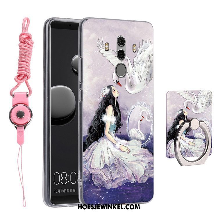 Huawei Mate 10 Pro Hoesje Zacht Reliëf Ring, Huawei Mate 10 Pro Hoesje Blauw Mobiele Telefoon